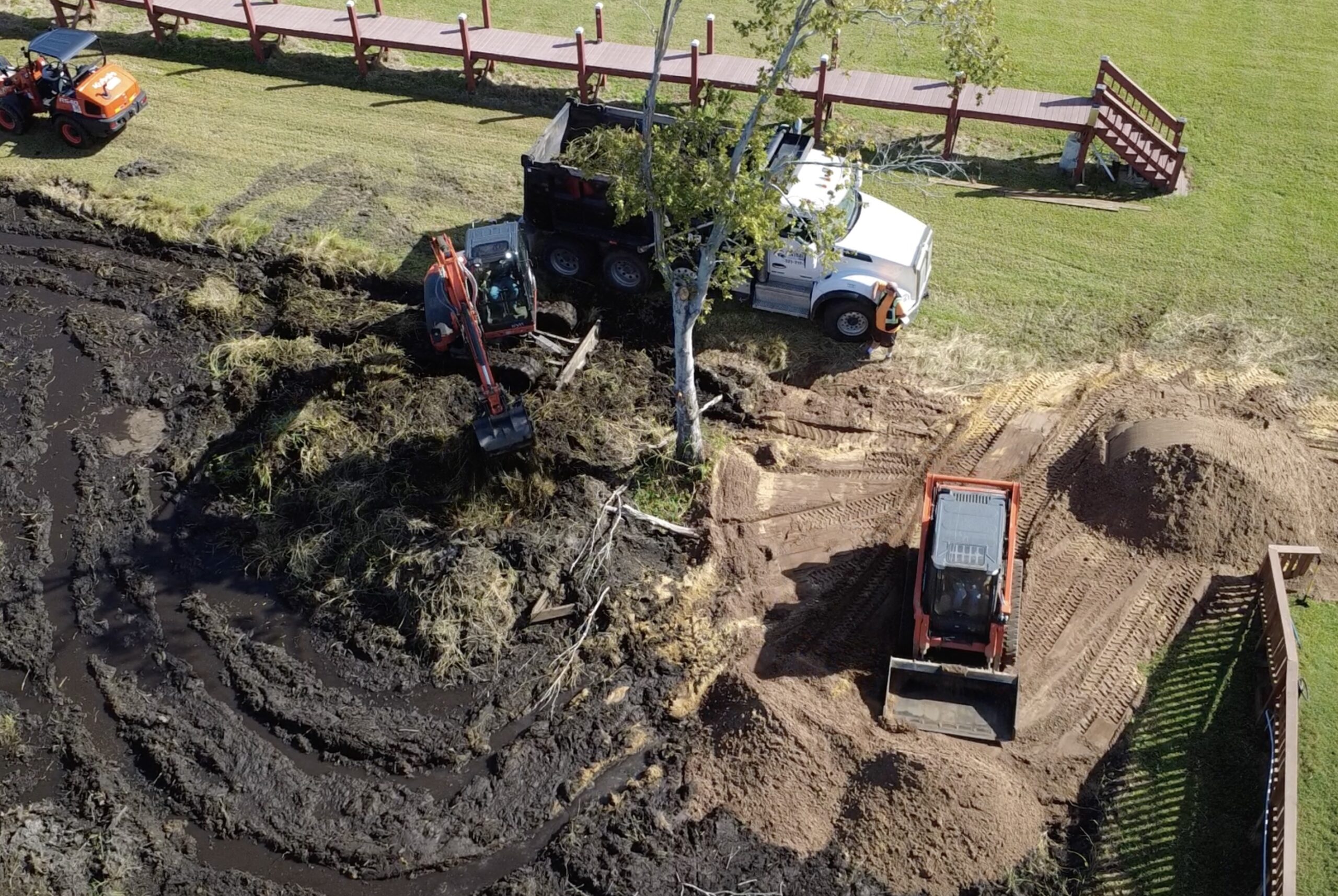 Pond excavation work in Central Florida
